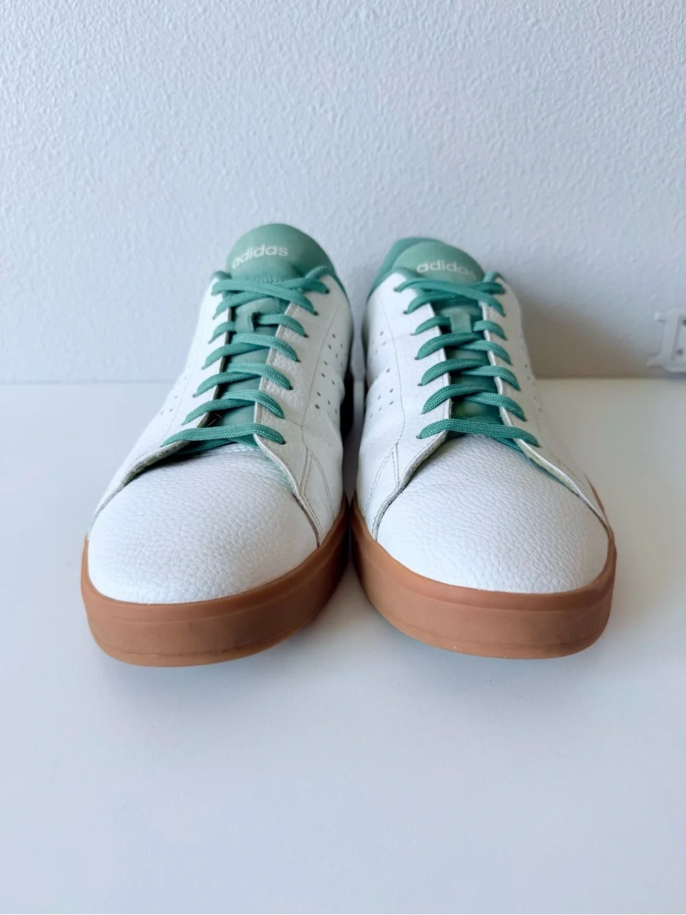 adidas Advantage 2.0 White Preloved Green Gum Sole Sneakers Men 14 IG9172